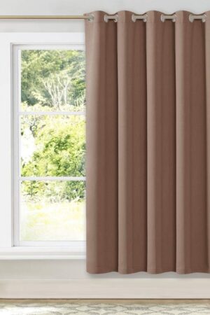 Vertical Blinds for Sling Door,Grommet Top Blackout Window Curtains,Privacy Blinds for Patio, Wide Curtains(1 Piece,Cappuccino,70" W x 72" L)